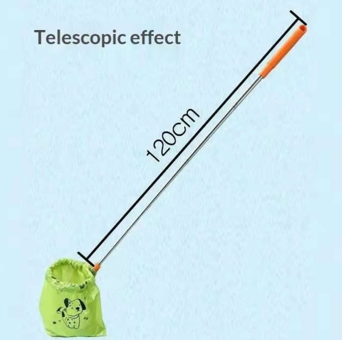 Illustration av teleskopiskt skaft, 120 cm enligt leverantörens bild